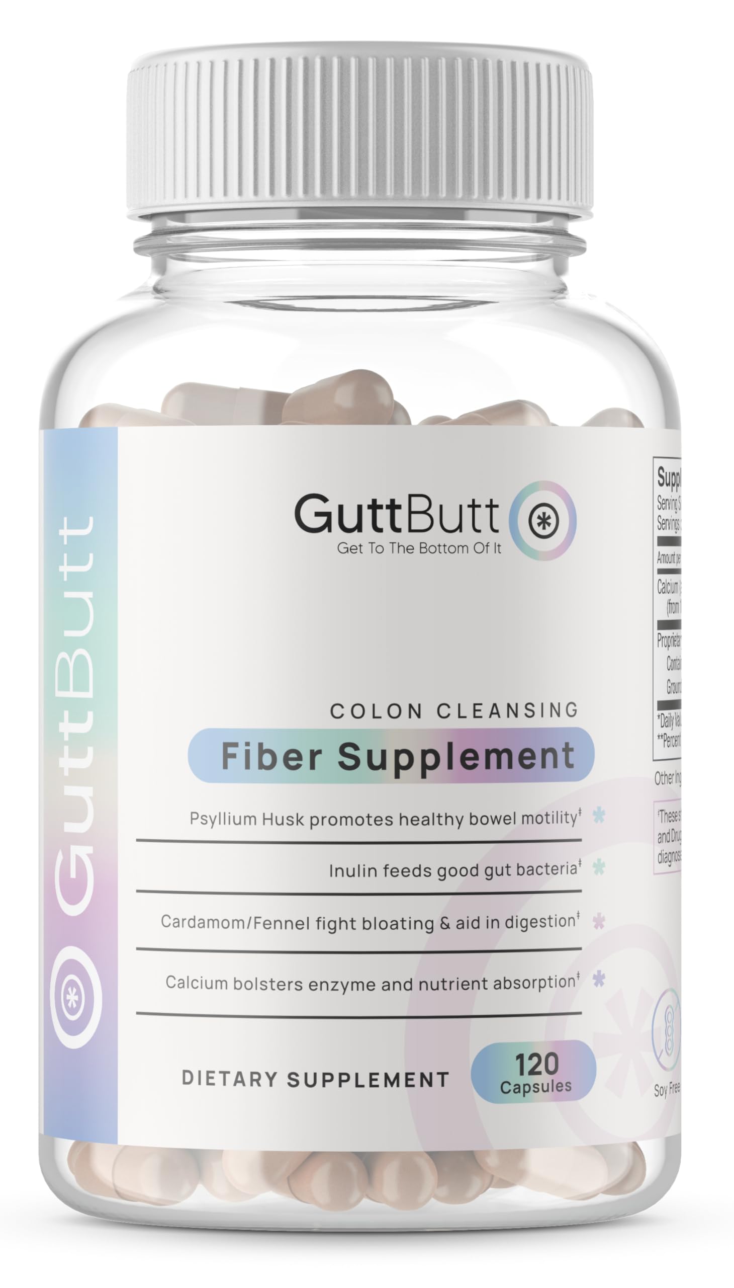 GuttButt Vegan Fiber Supplement bottle front view