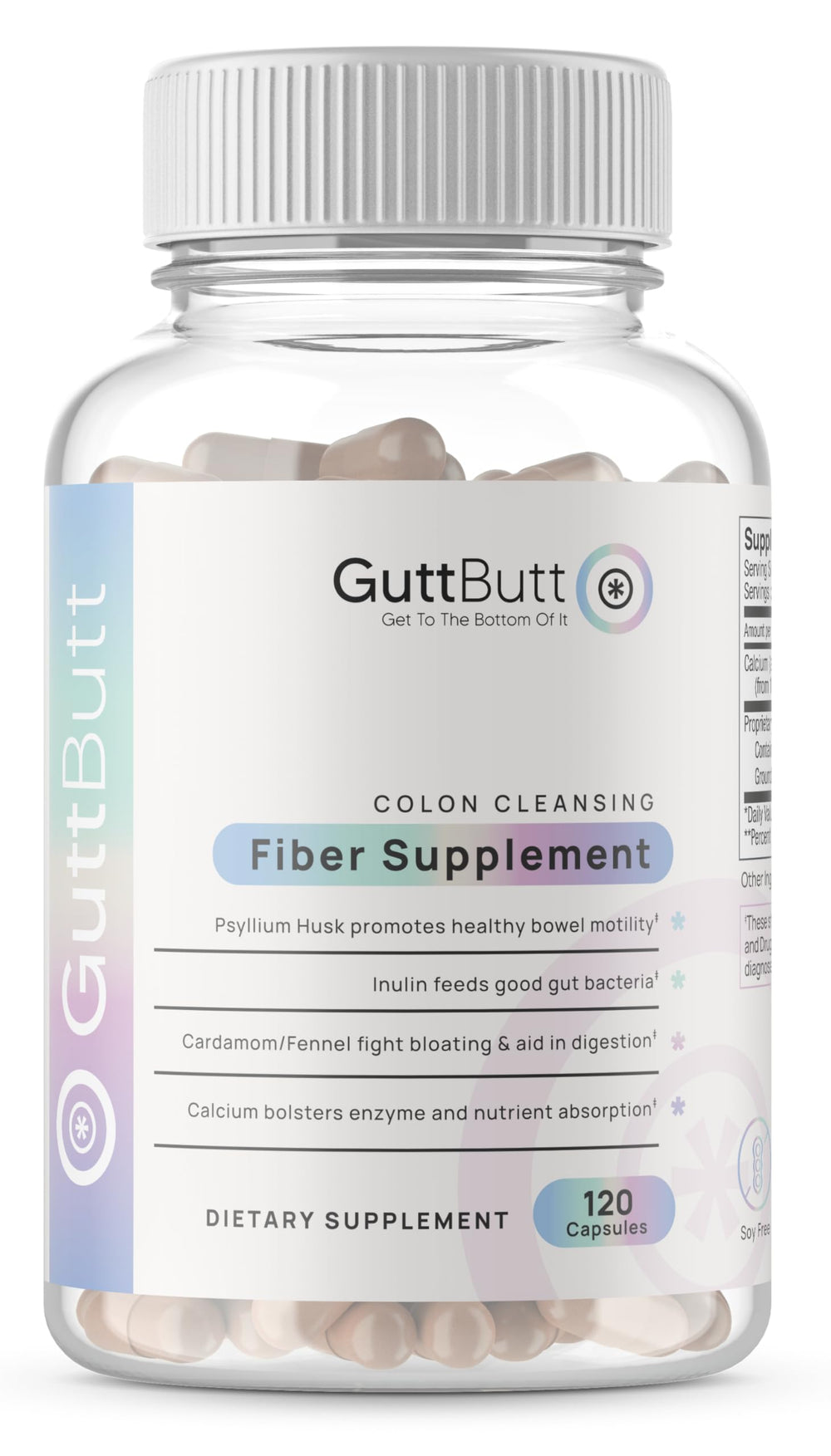 GuttButt Vegan Fiber Supplement bottle front view