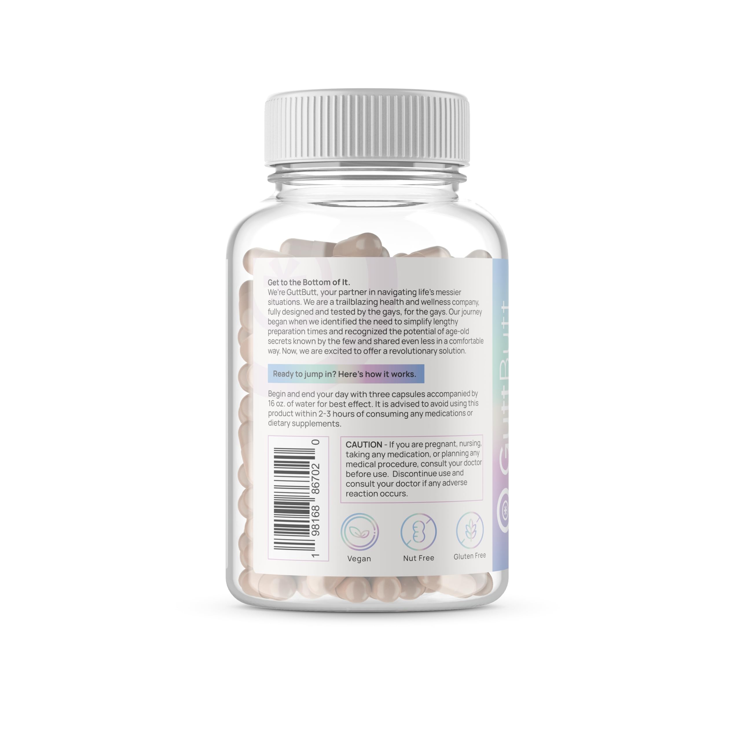 Plant-based ingredients for gut health featured on packaging