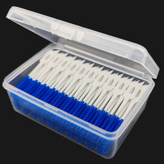 Dual-use interdental brushes for between-teeth cleaning