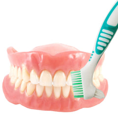 6.3 x 1.18 inch denture brush with contoured grip
