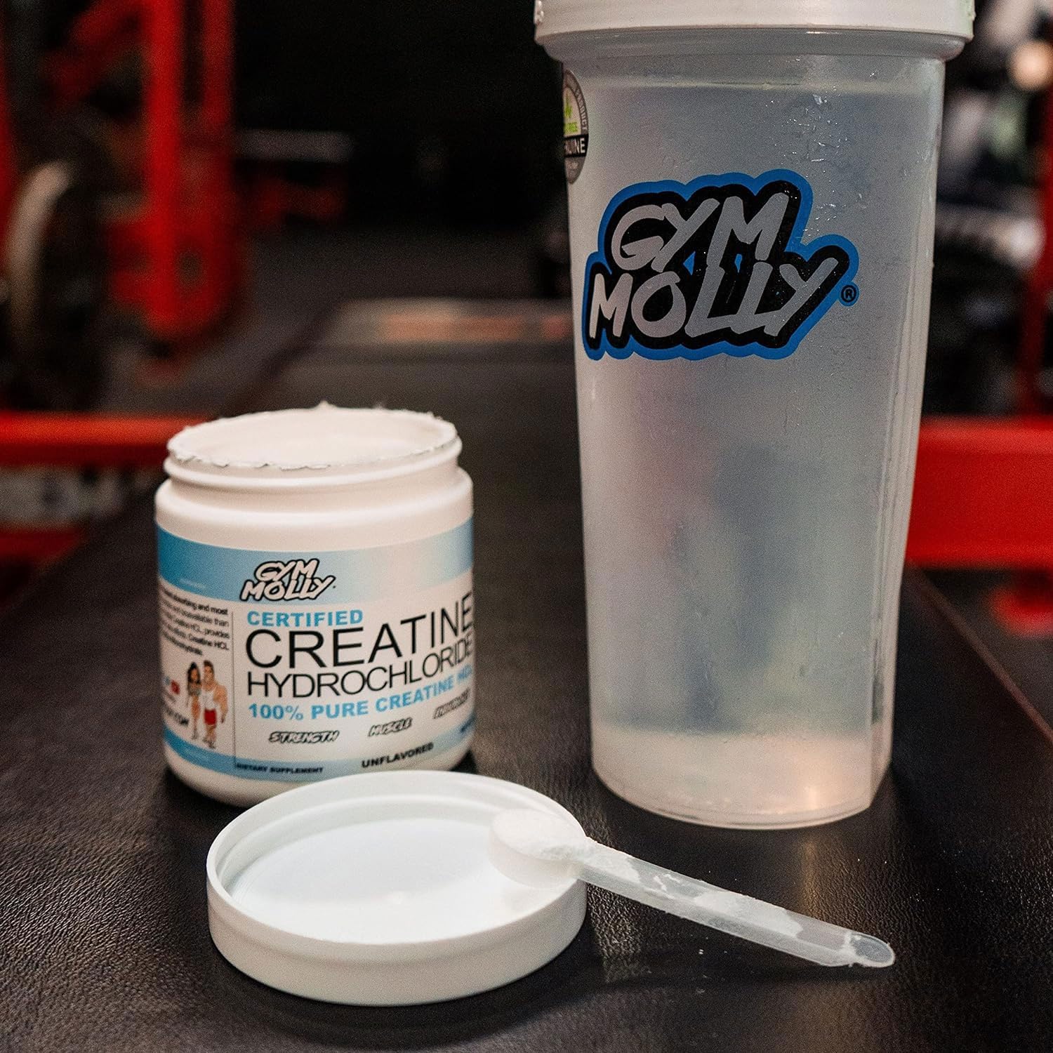 Branding and packaging of Gym Molly Creatine Hydrochloride