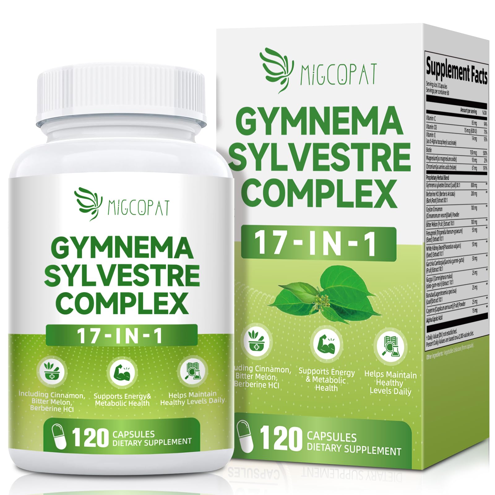 Gymnema Sylvestre supplement bottle showing 24,000 mg dose and 75% gymnemic acids