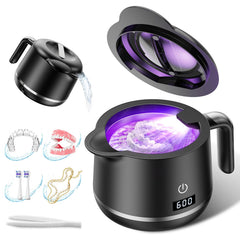 GYNHD Ultrasonic Retainer Cleaner exterior with water bottle design