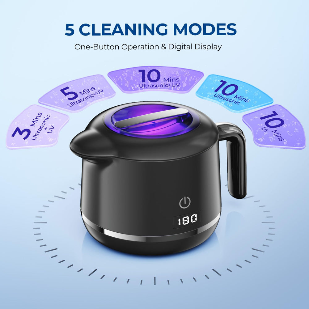 Portable design with ergonomic handle and non-slip base