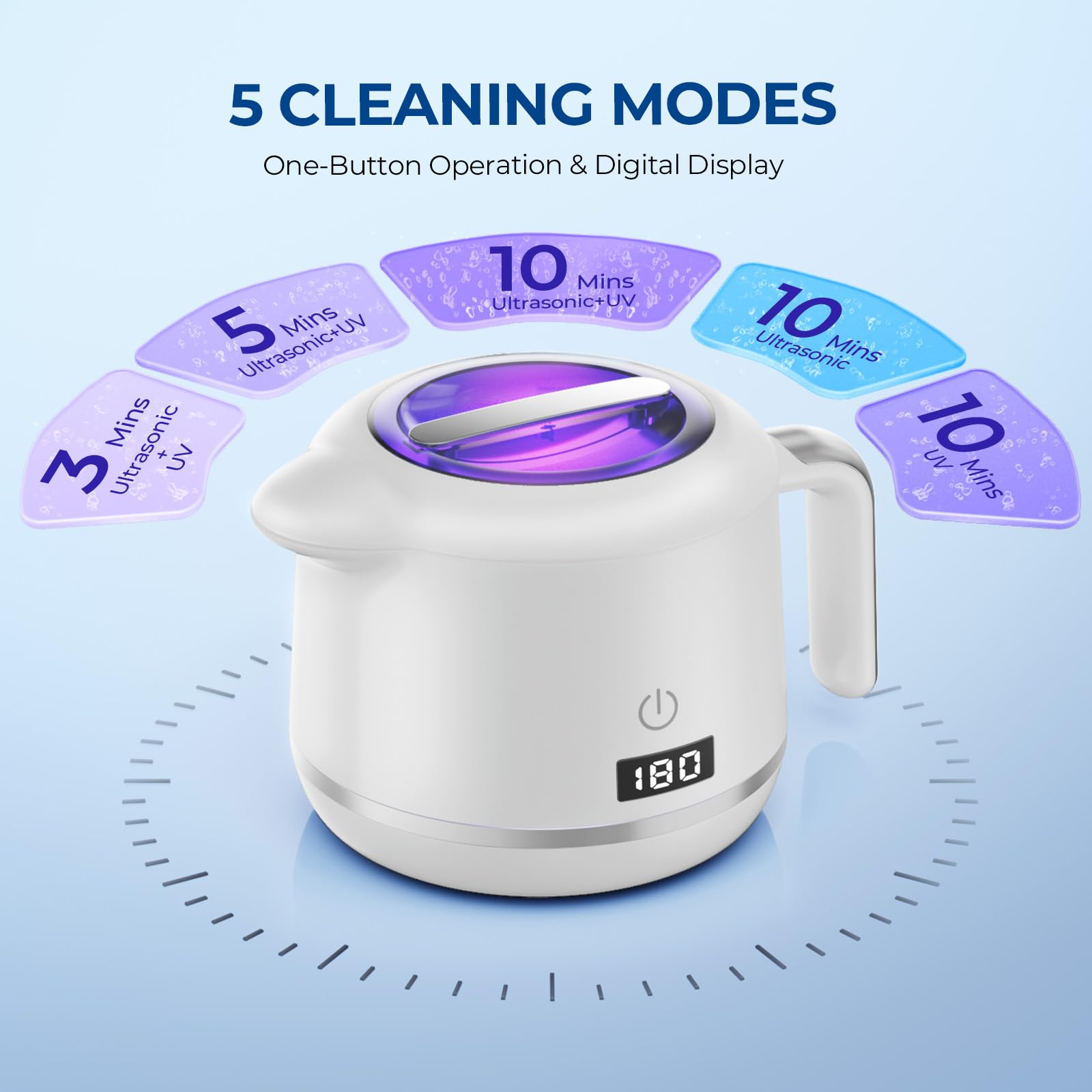 200ml capacity cleaning chamber with water bottle style body