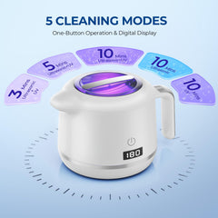 200ml capacity cleaning chamber with water bottle style body