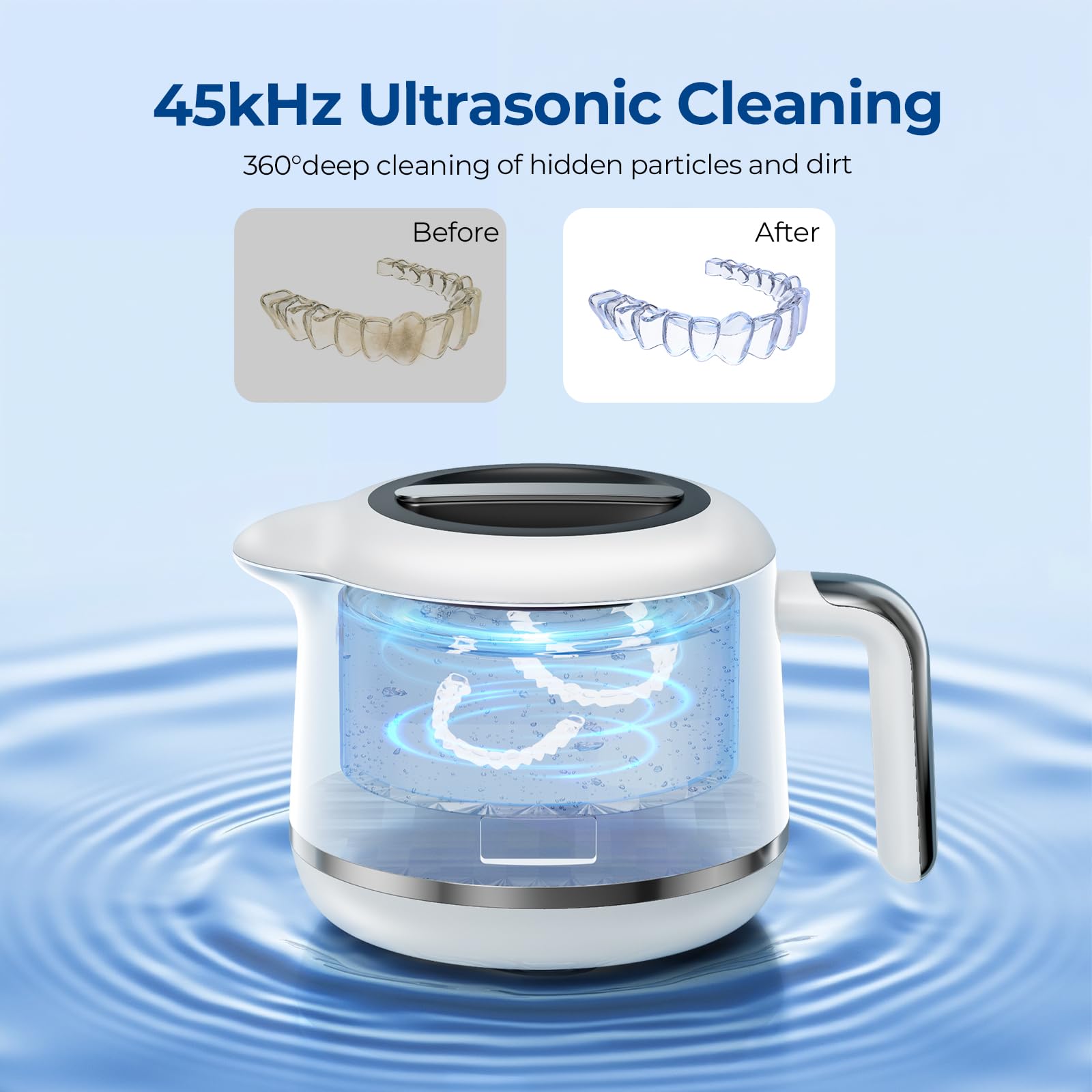 Five cleaning modes with digital timer display