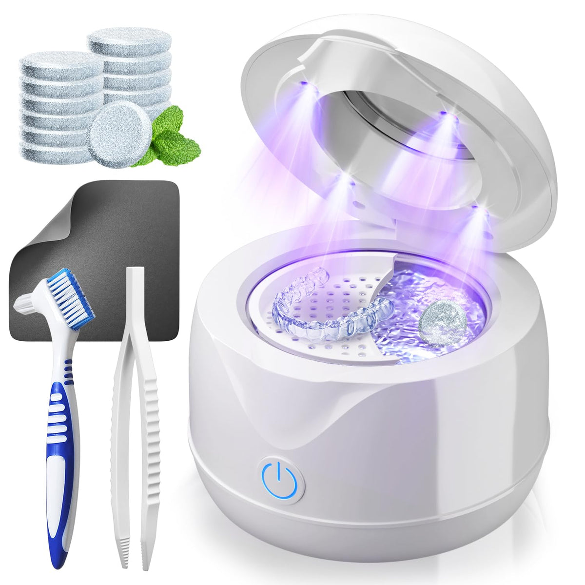 GYREUNI ultrasonic retainer cleaner device on a white background