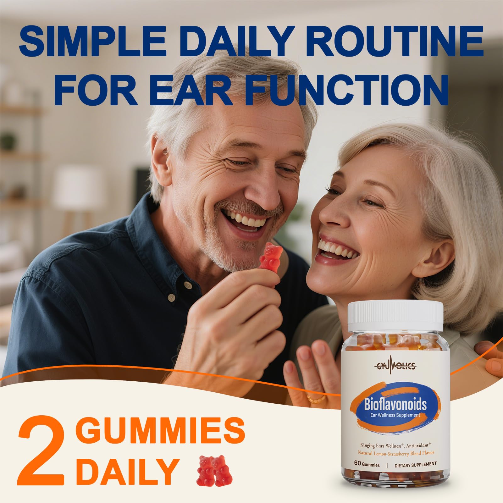 Nutrition facts label for Gyumolics flavonoid gummies