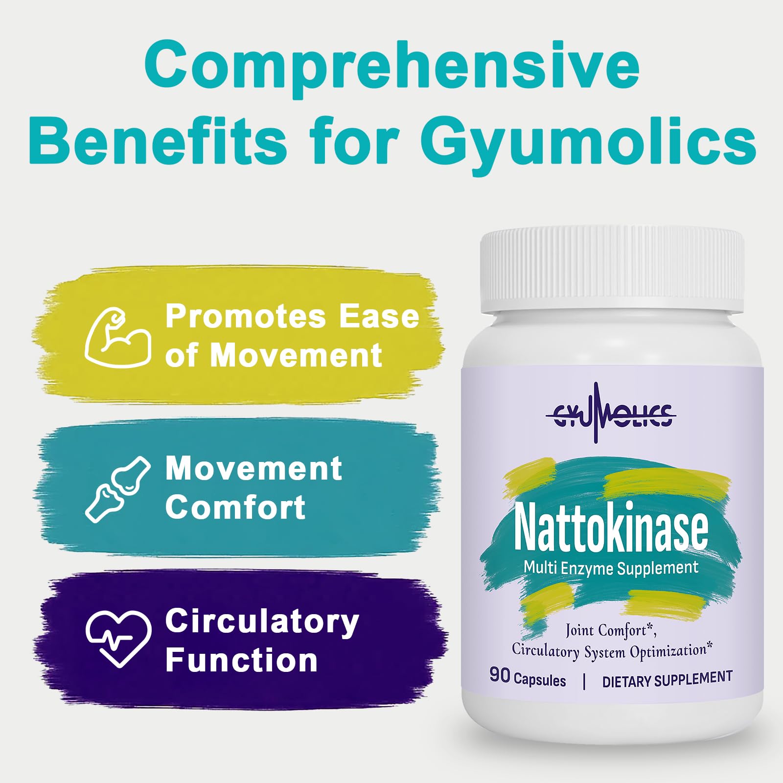 Vegetarian capsules of Gyumolics Nattokinase