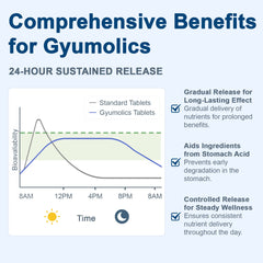 Graphic illustrating delayed-release technology for sustained cognitive support