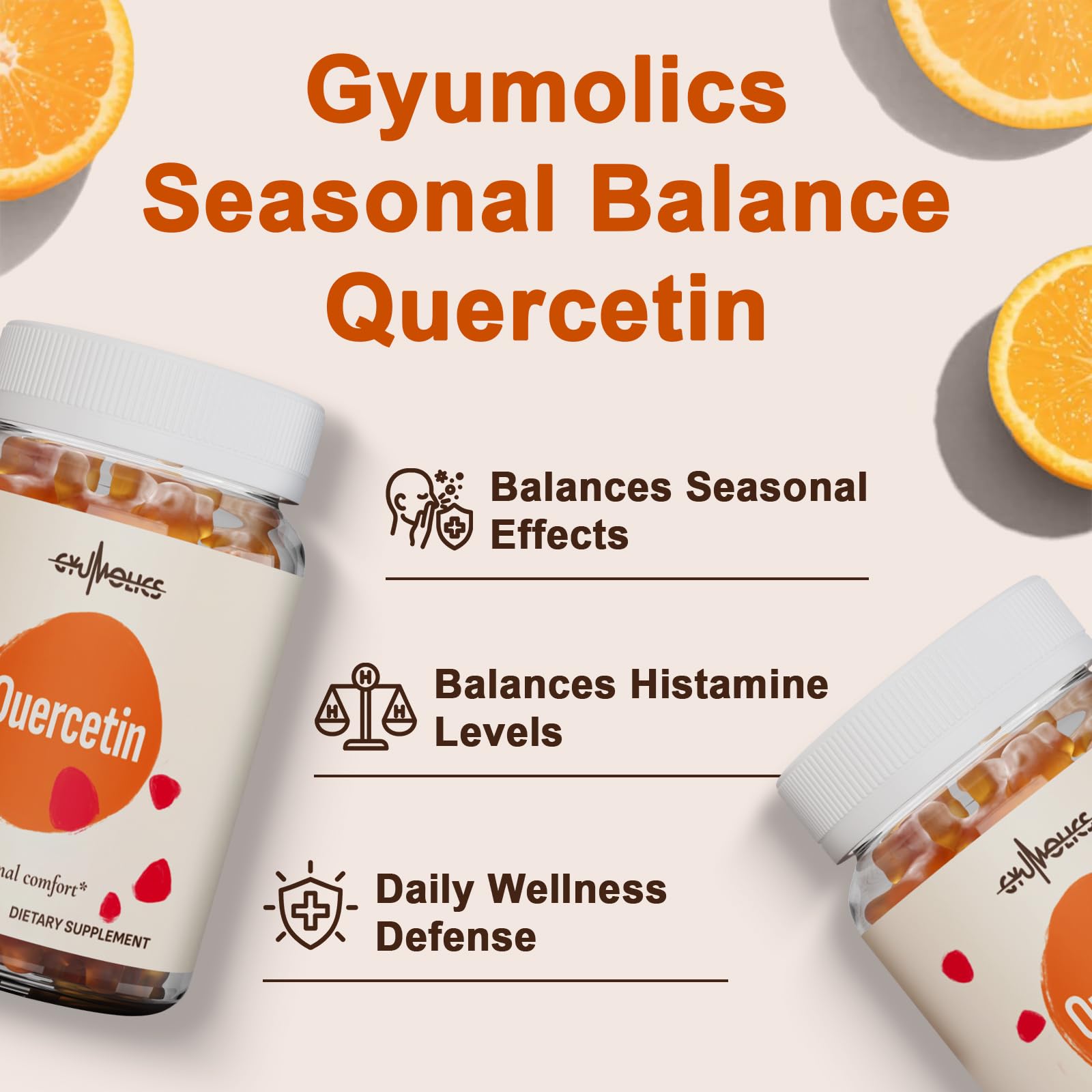 Close-up of quercetin and bromelain ingredients on packaging