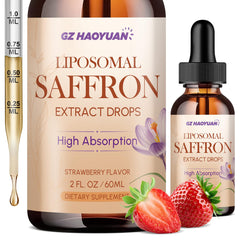 Front view of GZ HaoYuan Liposomal Saffron Drops bottle