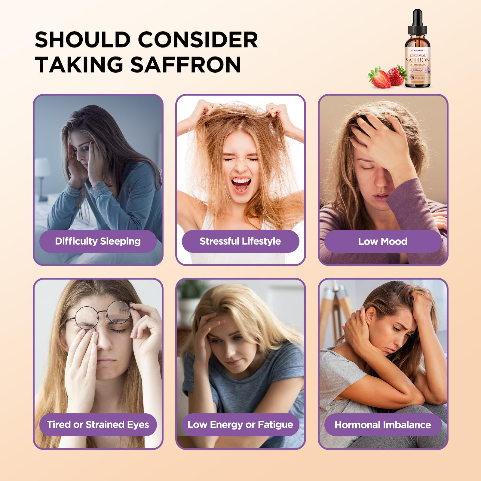 Vitamin A and D3 for immune support with saffron drops