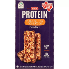 H-E-B Select Ingredients Protein Peanut Butter & Chocolate Chewy Bars – Value Pack 30 Bars