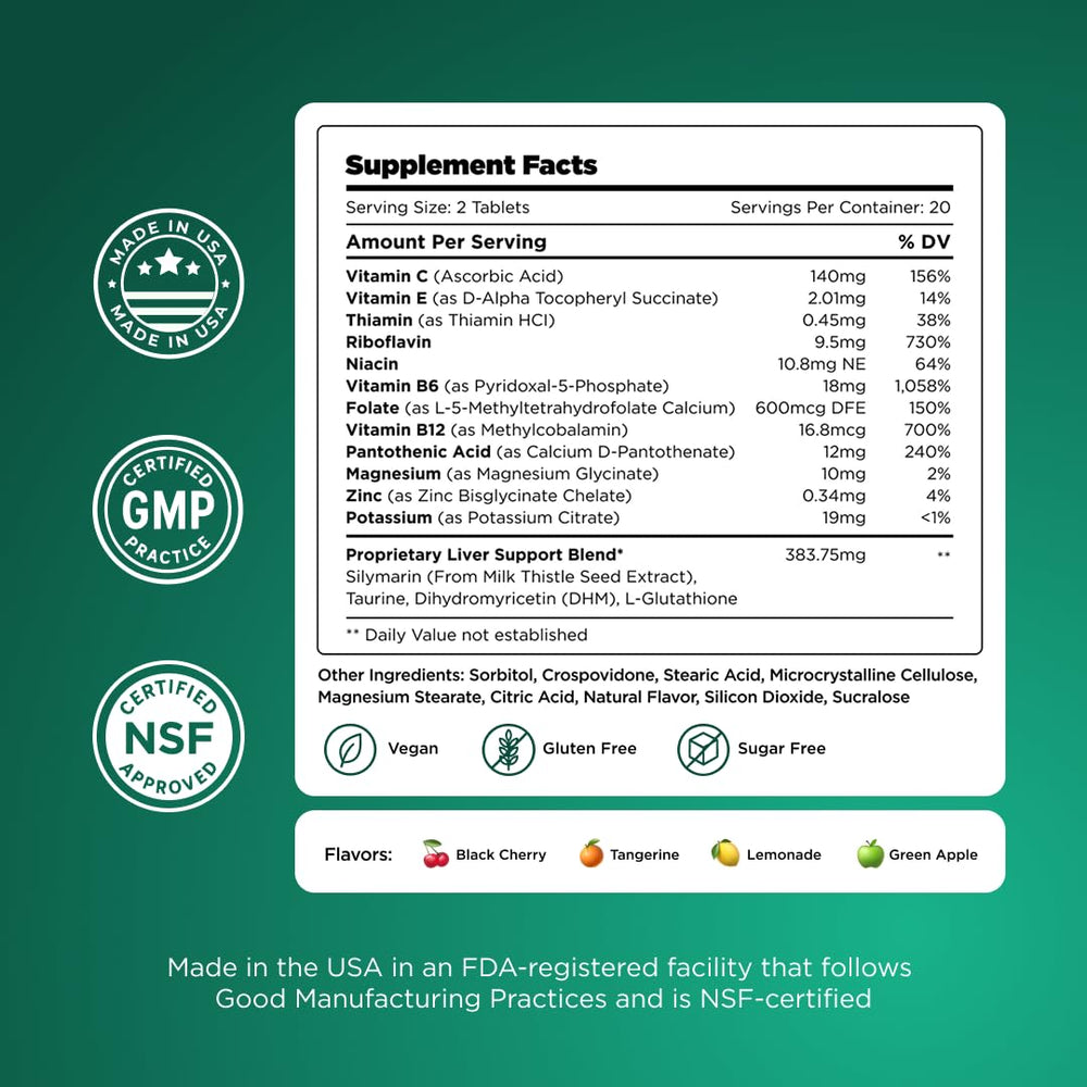 Vitamin B6, Thiamin, Riboflavin, Niacin, Folate, Vitamin B12 and Pantothenic Acid