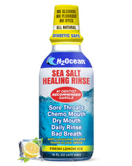 H2Ocean Healing Rinse Lemon Ice 16 oz front label