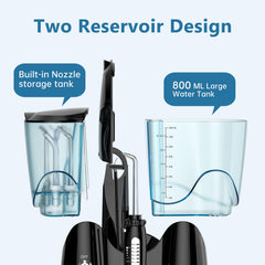 800ml water tank for long flossing sessions