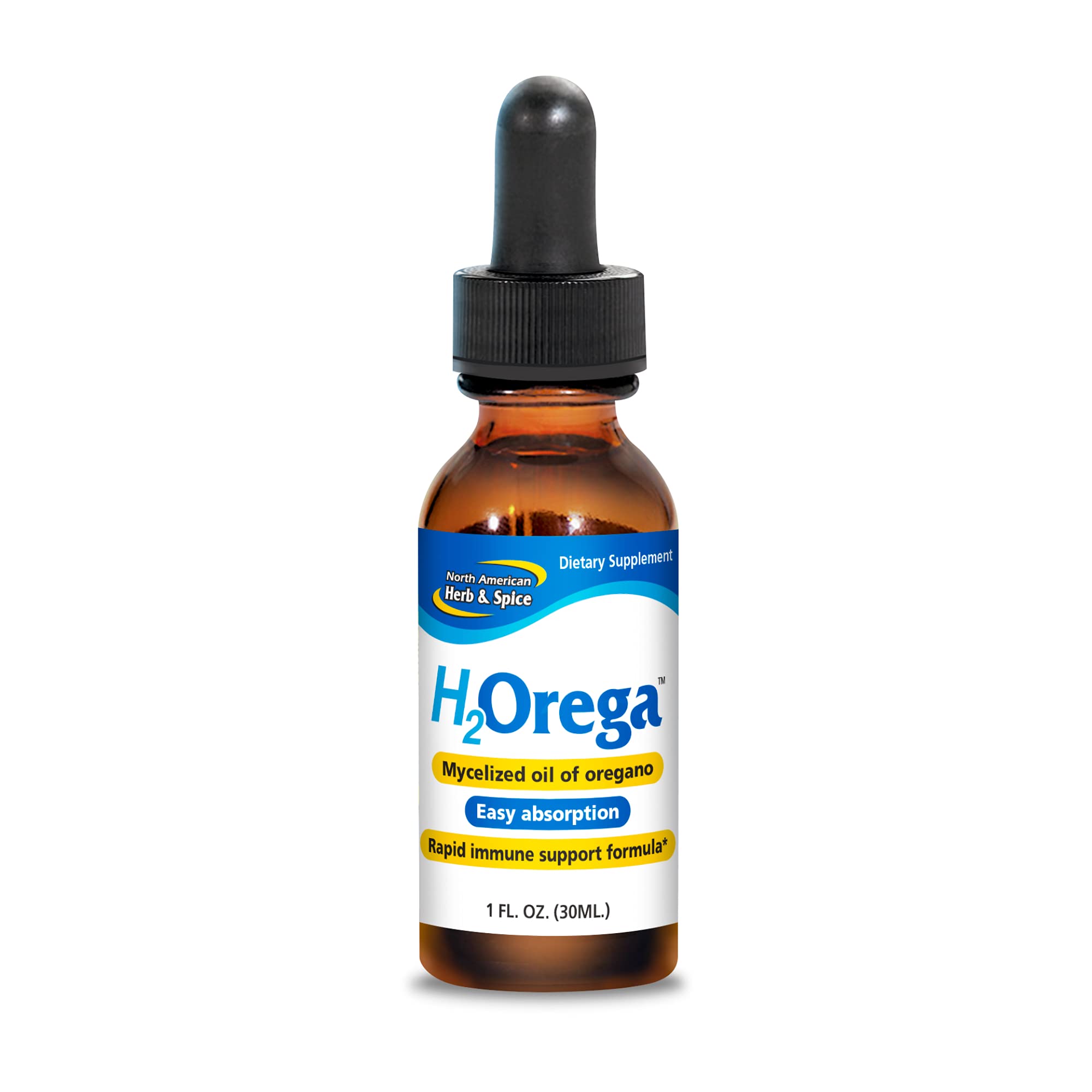 H2Orega 1 oz bottle with label