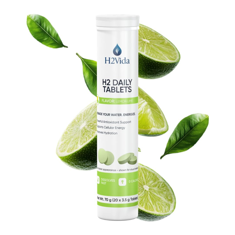H2Vida Hydrogen Water Tablets Lemon Lime packaging
