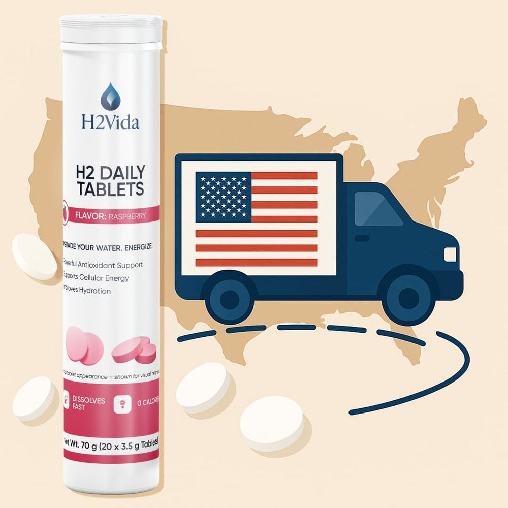 Effervescent tablet dissolving in a glass of water