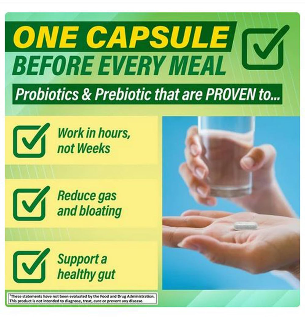 60-count bottle of H4U digestive enzyme supplement