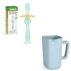 Haakaa 360° Baby Toothbrush Blue Sea Breeze front view