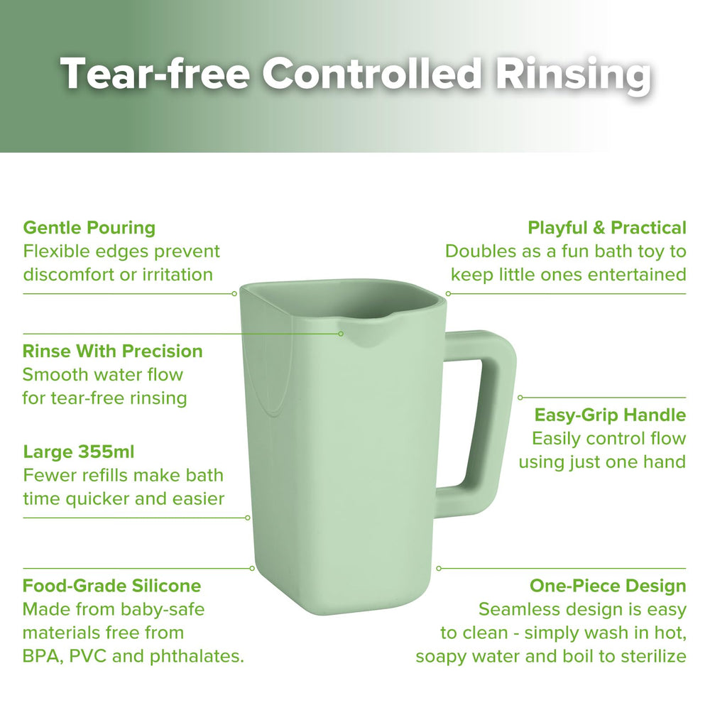 Complete set: toothbrush and bath rinse cup in Pea Green