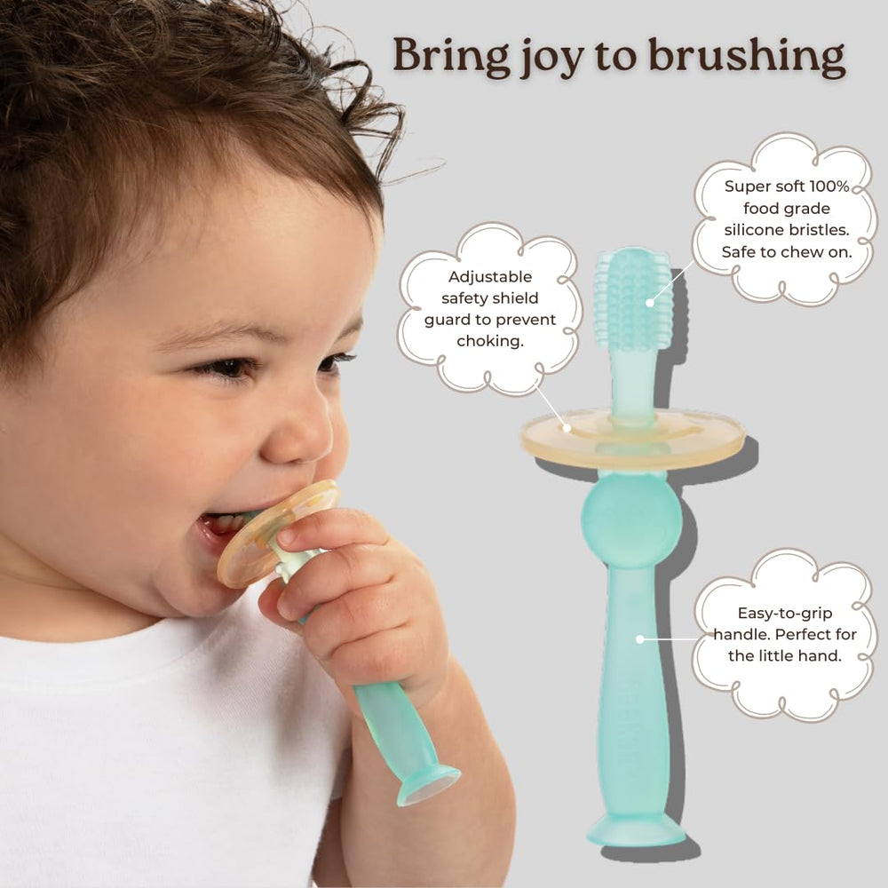 Soft food-grade silicone bristles detail