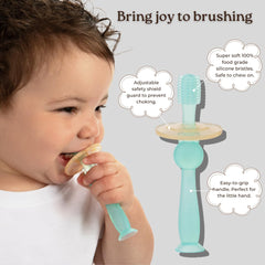 Soft food-grade silicone bristles detail