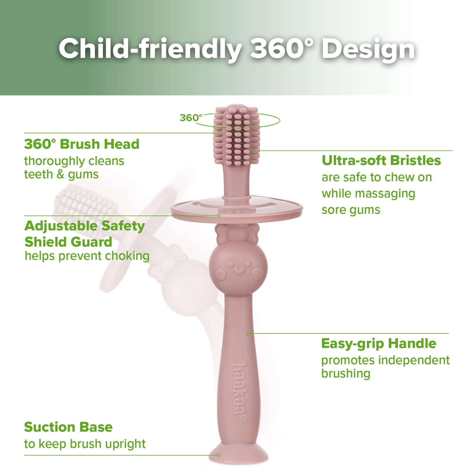 Hygienic upright storage with suction base