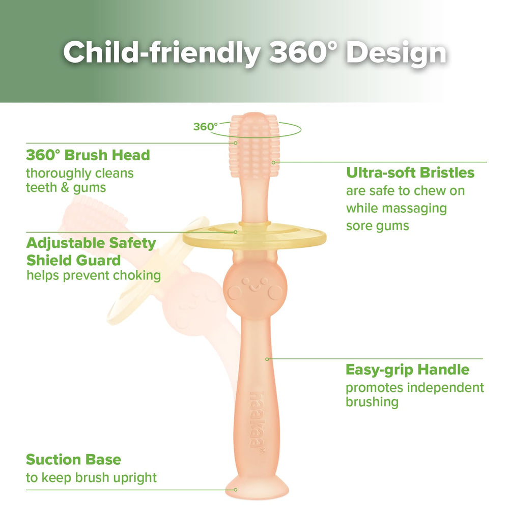 Safe, gentle nail trimming and oral care for babies in pink