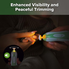 LED light on Haakaa baby nail file for precise trimming
