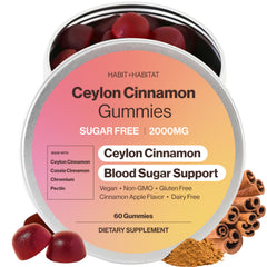Front view of Habit + Habitat Ceylon Cinnamon Gummies tin
