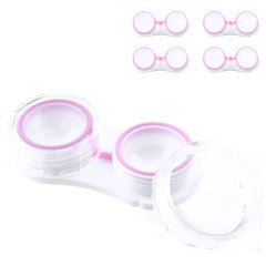 HahiYo 25mm acrylic contact lens case in clear pink, closed