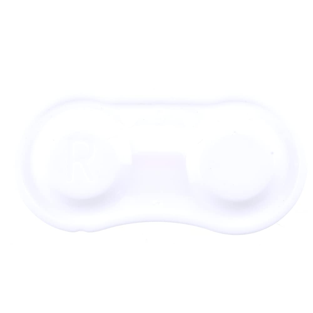 Travel-friendly five-pack of clear pink contact lens cases