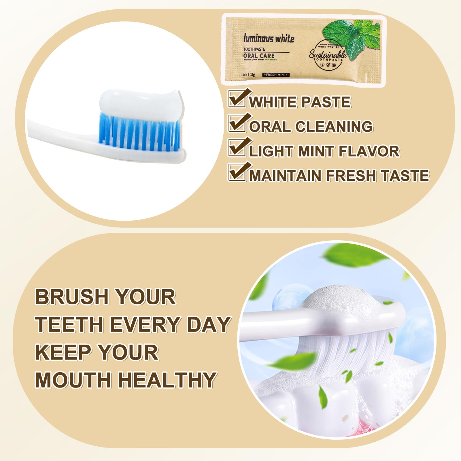 Bulk toothpaste 100-pack for hotels and guests