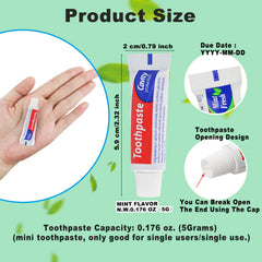 Mint-flavored toothpaste suitable for guests and hotels