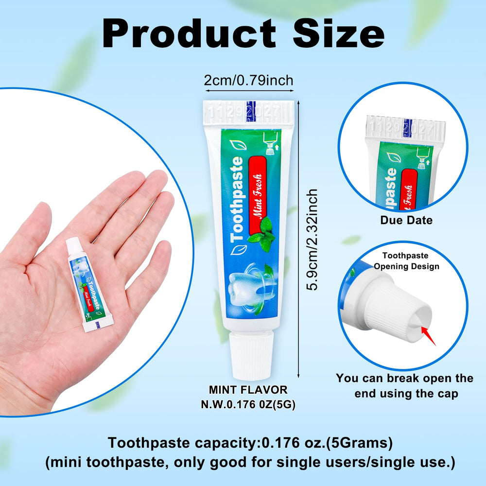 Individually packaged toothpaste for hotel supplies