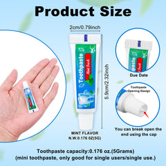 Individually packaged toothpaste for hotel supplies