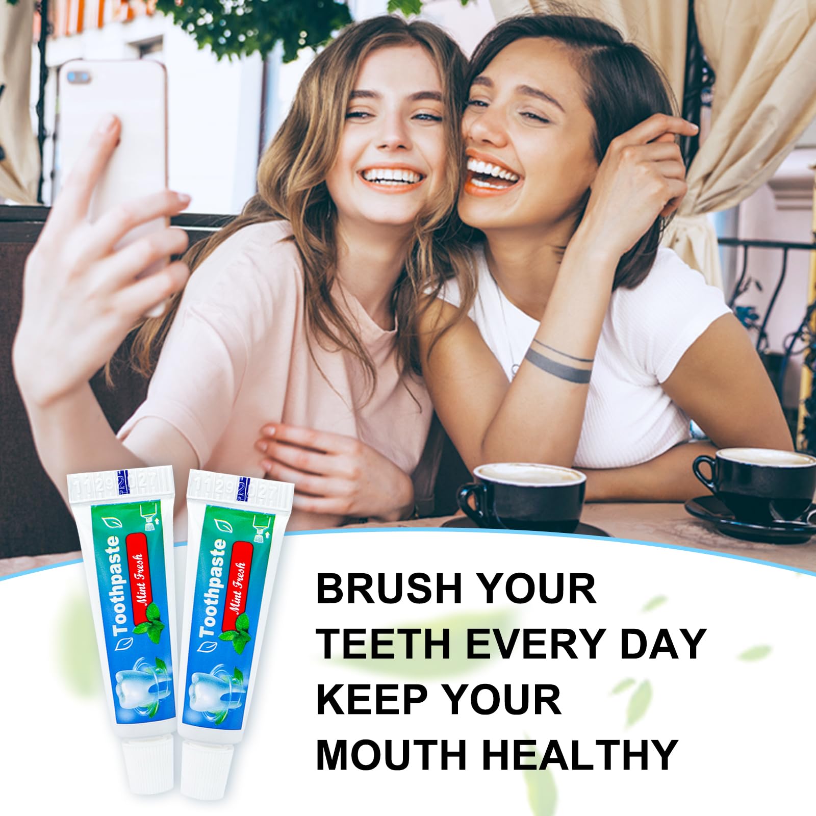 Mini disposable toothpaste mint flavor 5 g tube
