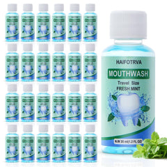 HAIFOTRVA 100-pack mini mouthwash travel bottles on white background