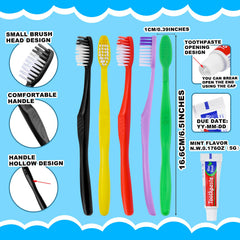 Individually wrapped travel toothbrush kit packaging