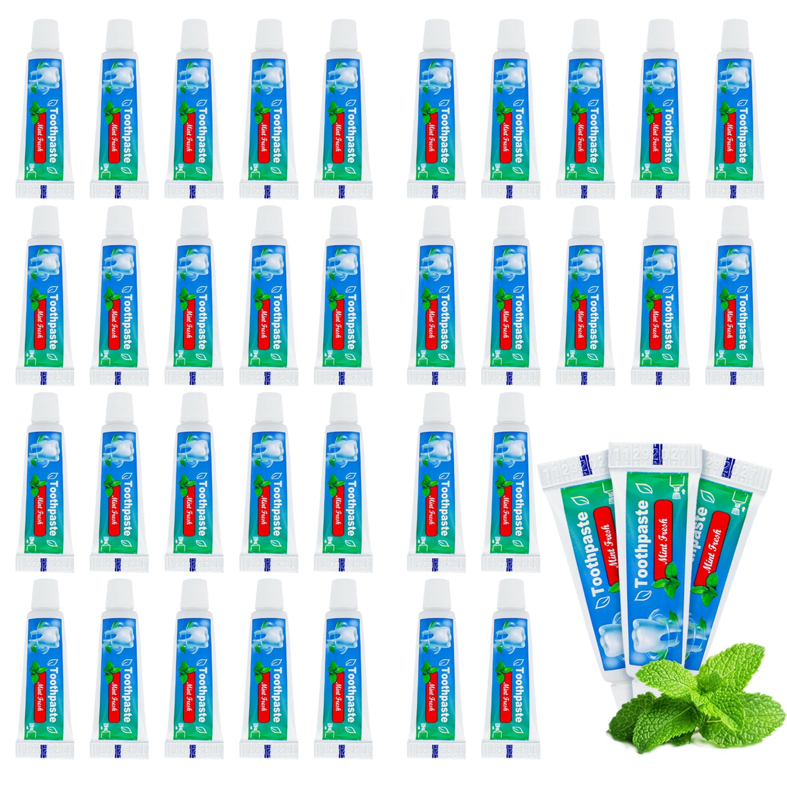 HAIFOTRVA 0.176 oz toothpaste tubes for hotels, mint flavor