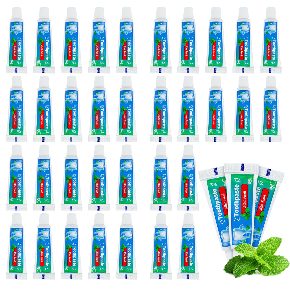 HAIFOTRVA 0.176 oz toothpaste tubes for hotels, mint flavor