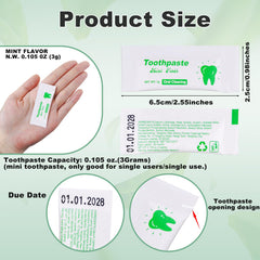 Travel size mint toothpaste 0.105 oz