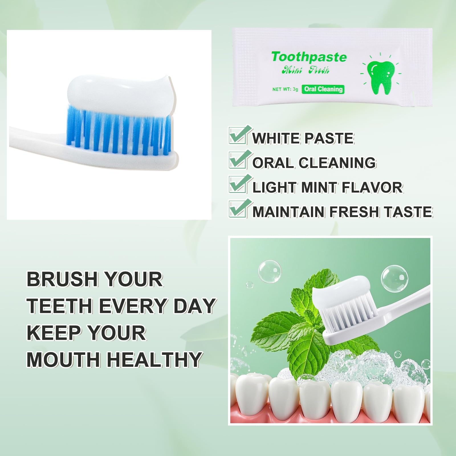 Bulk toothpaste pack for hotels, homestays, and resorts