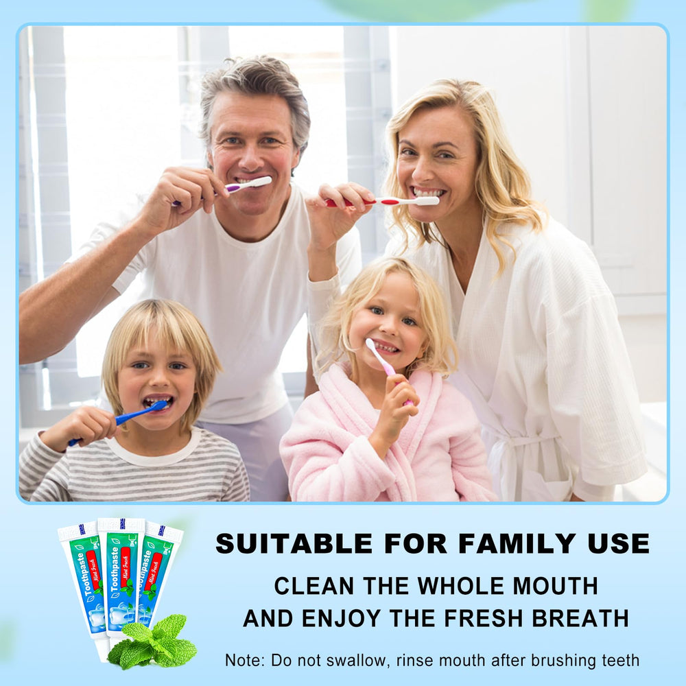 Bulk travel toothpaste pack with 30 mint tubes