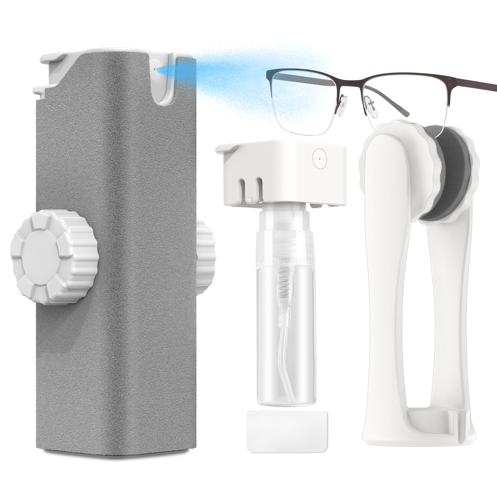 Haino Glasses Cleaner kit with spray bottle and cleaning brush